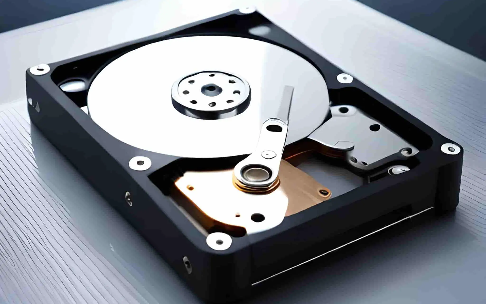 An image of a hard disk drive