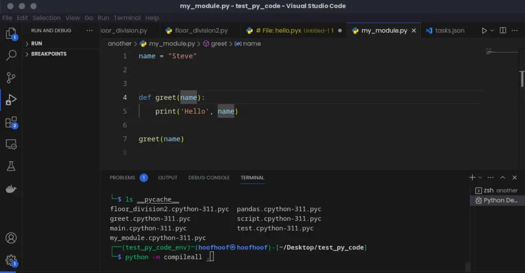 How to compile and run Python code in Visual Studio Code